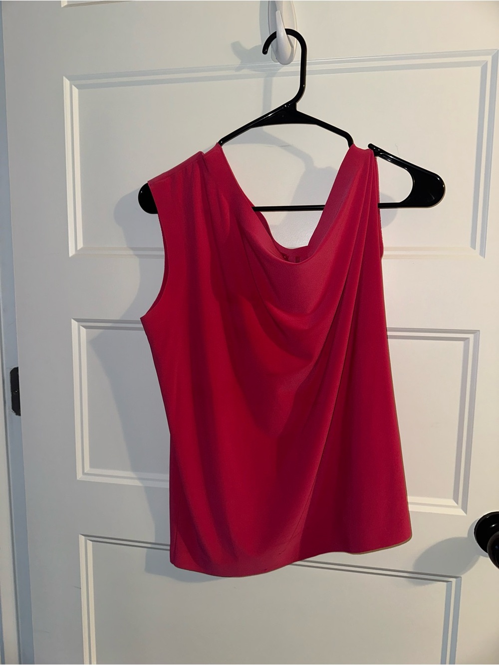 Norma Kamali Sleeveless Draped Camisole in Fuchsia